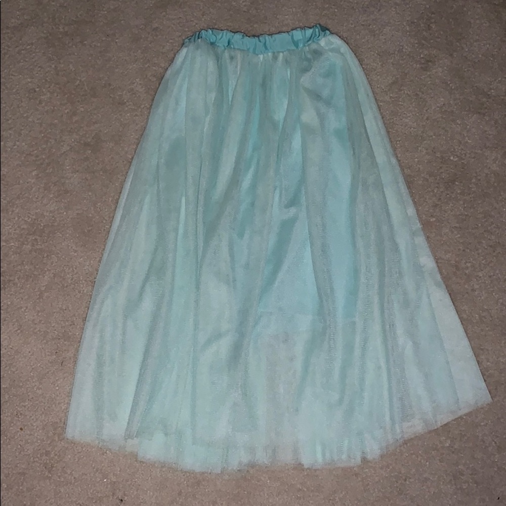 Mint blue tulle skirt